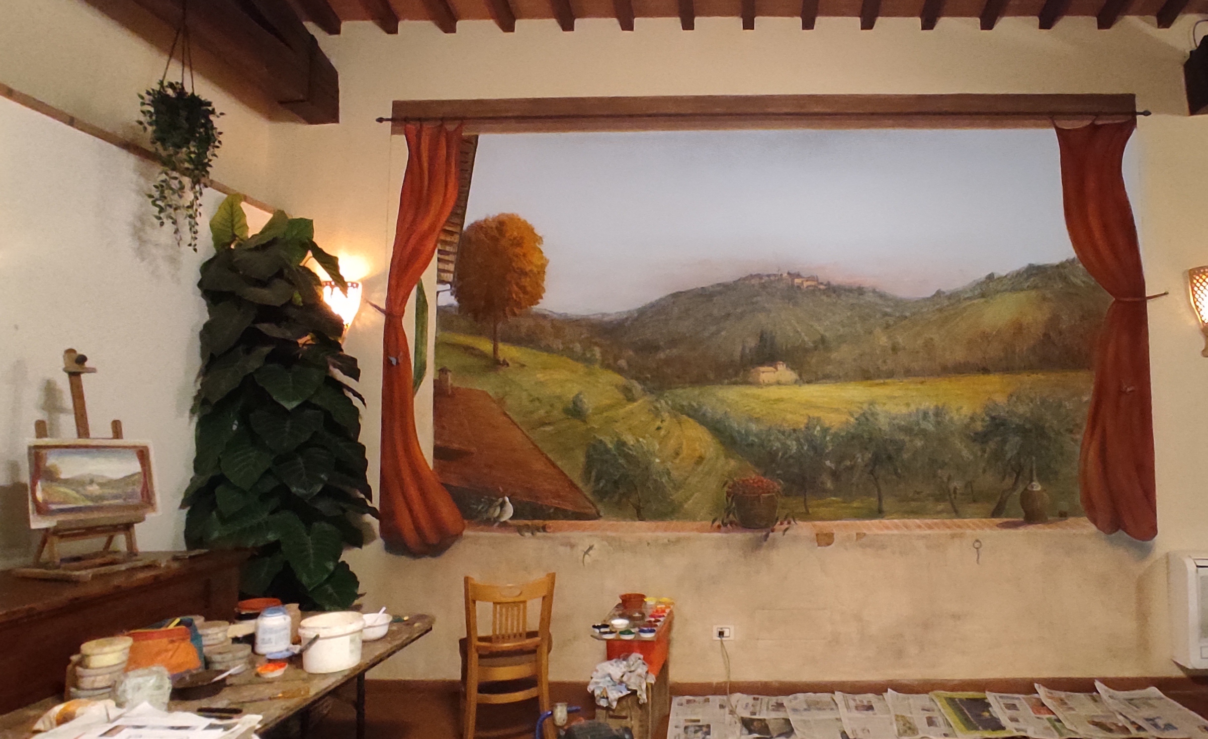 Paesaggio ad affresco · Maestro Callossi